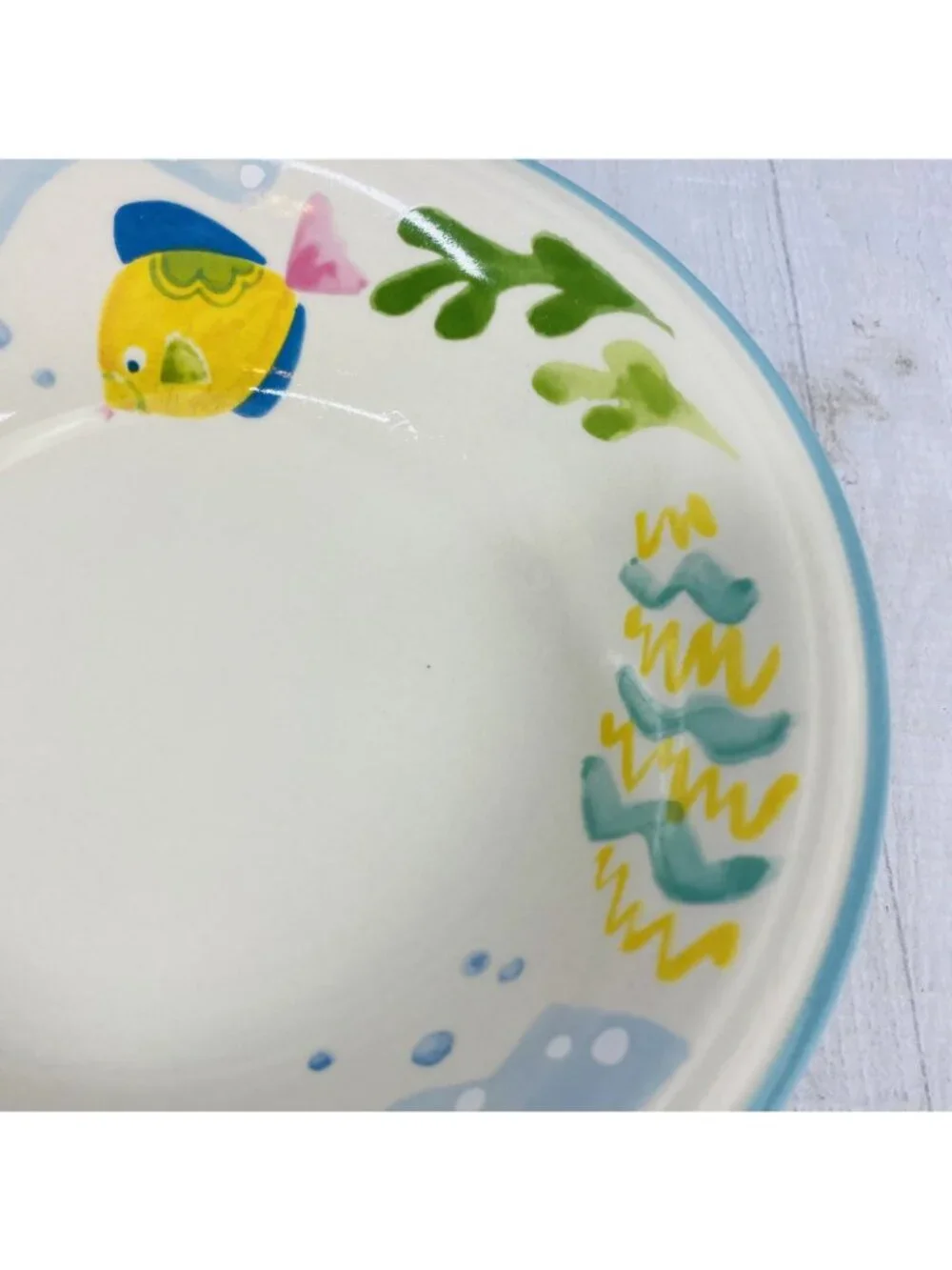 Studio Nova BARRIER REEF Y2310 Fish Aqua Tim Stoneware Soup Cereal Bowls Set 4